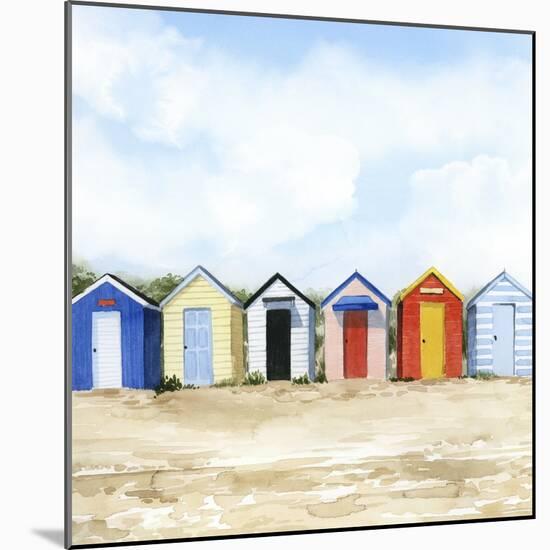 Beach Huts I-Grace Popp-Mounted Art Print