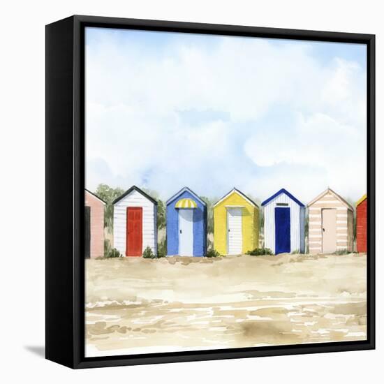 Beach Huts II-Grace Popp-Framed Stretched Canvas