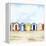 Beach Huts II-Grace Popp-Framed Stretched Canvas