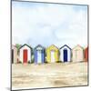 Beach Huts II-Grace Popp-Mounted Art Print