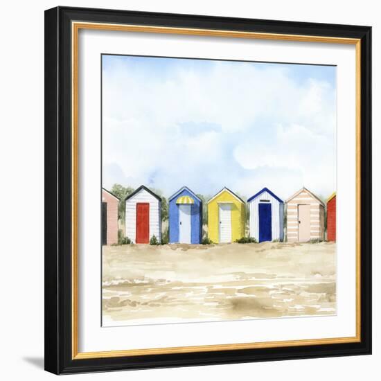 Beach Huts II-Grace Popp-Framed Art Print