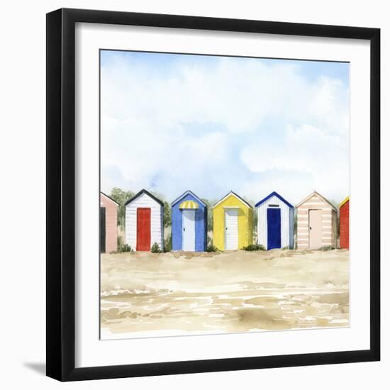 Beach Huts II-Grace Popp-Framed Premium Giclee Print