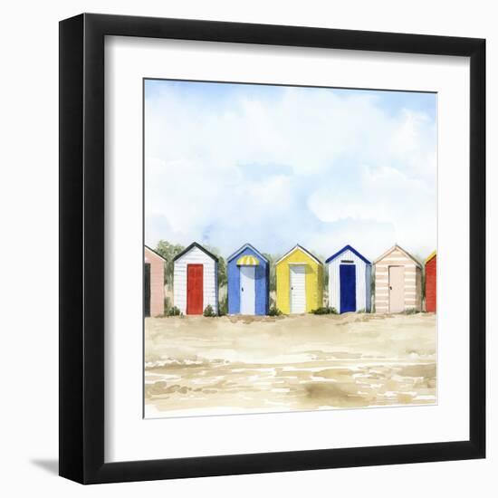 Beach Huts II-Grace Popp-Framed Art Print