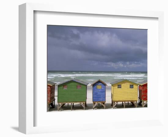 Beach Huts, Muizenberg, Cape Peninsula, South Africa, Africa-Steve & Ann Toon-Framed Photographic Print