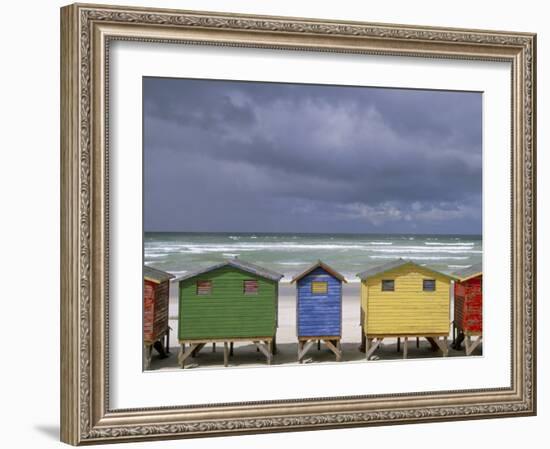 Beach Huts, Muizenberg, Cape Peninsula, South Africa, Africa-Steve & Ann Toon-Framed Photographic Print