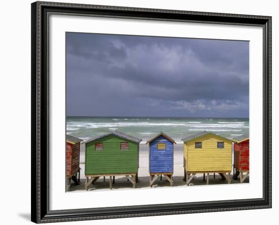 Beach Huts, Muizenberg, Cape Peninsula, South Africa, Africa-Steve & Ann Toon-Framed Photographic Print