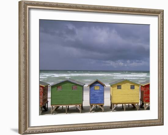 Beach Huts, Muizenberg, Cape Peninsula, South Africa, Africa-Steve & Ann Toon-Framed Photographic Print