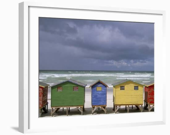 Beach Huts, Muizenberg, Cape Peninsula, South Africa, Africa-Steve & Ann Toon-Framed Photographic Print