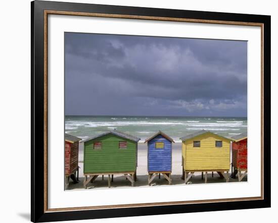 Beach Huts, Muizenberg, Cape Peninsula, South Africa, Africa-Steve & Ann Toon-Framed Photographic Print