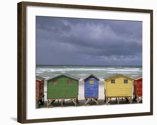 Beach Huts, Muizenberg, Cape Peninsula, South Africa, Africa-Steve & Ann Toon-Framed Photographic Print