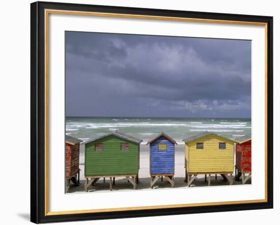 Beach Huts, Muizenberg, Cape Peninsula, South Africa, Africa-Steve & Ann Toon-Framed Photographic Print