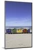 Beach huts on Muizenburg Beach, Cape Town, Western Cape, South Africa, Africa-Ian Trower-Mounted Photographic Print