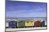 Beach huts on Muizenburg Beach, Cape Town, Western Cape, South Africa, Africa-Ian Trower-Mounted Photographic Print