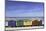 Beach huts on Muizenburg Beach, Cape Town, Western Cape, South Africa, Africa-Ian Trower-Mounted Photographic Print