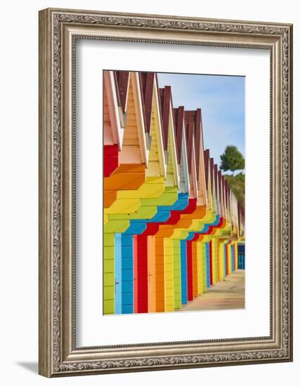 Beach Huts on North Bay beach, Scarborough, Yorkshire, England, United Kingdom, Europe-Jane Sweeney-Framed Photographic Print