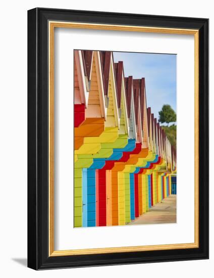 Beach Huts on North Bay beach, Scarborough, Yorkshire, England, United Kingdom, Europe-Jane Sweeney-Framed Photographic Print