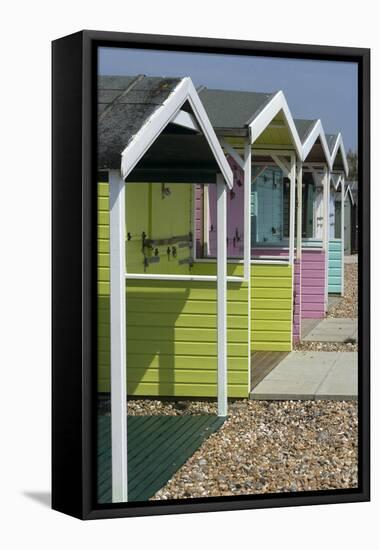 Beach Huts, Rustington, Near Littlehampton, Sussex, England-Natalie Tepper-Framed Stretched Canvas