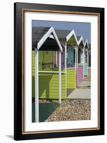 Beach Huts, Rustington, Near Littlehampton, Sussex, England-Natalie Tepper-Framed Photo