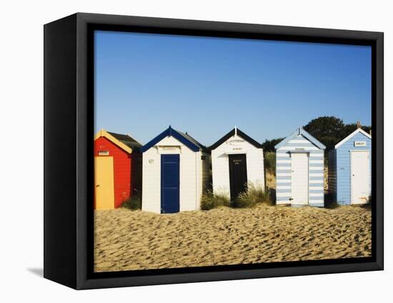 Beach Huts, Southwold, Suffolk, England, United Kingdom, Europe-Amanda Hall-Framed Premier Image Canvas