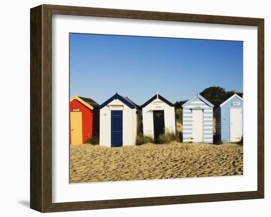 Beach Huts, Southwold, Suffolk, England, United Kingdom, Europe-Amanda Hall-Framed Photographic Print