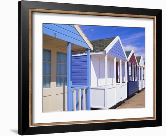 Beach Huts, Southwold, Suffolk, England-Amanda Hall-Framed Photographic Print