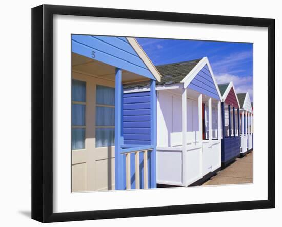 Beach Huts, Southwold, Suffolk, England-Amanda Hall-Framed Photographic Print