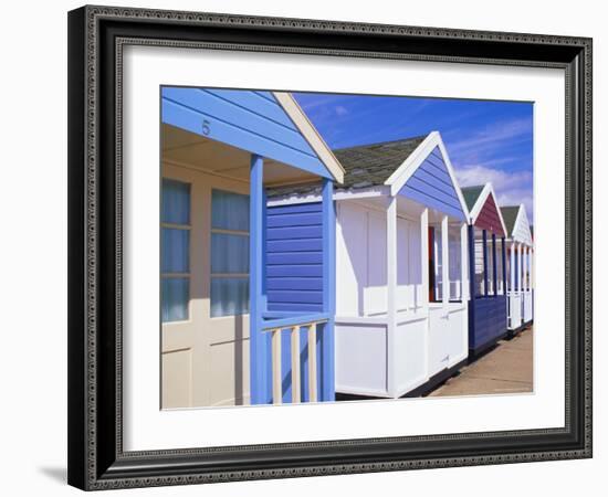 Beach Huts, Southwold, Suffolk, England-Amanda Hall-Framed Photographic Print