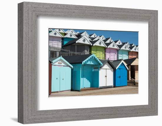 Beach huts, Walton-on-the-Naze, Essex, England, United Kingdom, Europe-Ethel Davies-Framed Photographic Print