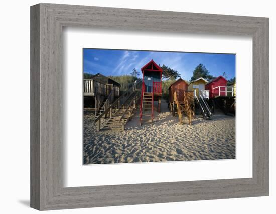 Beach Huts, Wells-Next-The Sea, Norfolk, England.-Joe Cornish-Framed Photo