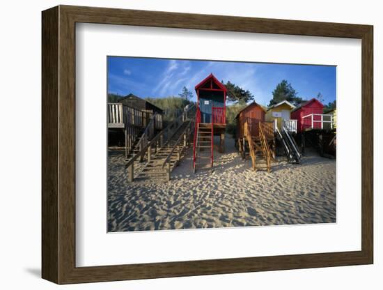 Beach Huts, Wells-Next-The Sea, Norfolk, England.-Joe Cornish-Framed Photo