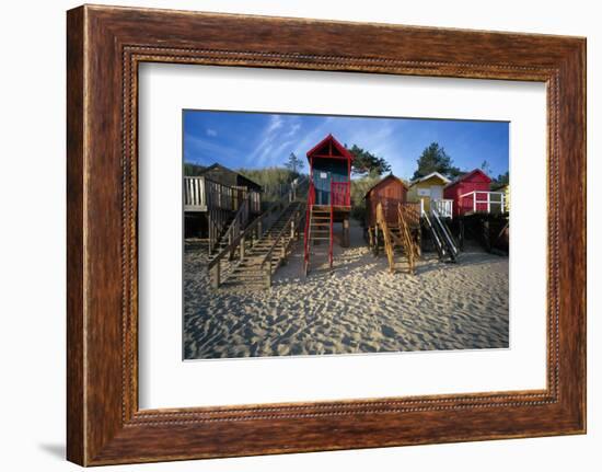 Beach Huts, Wells-Next-The Sea, Norfolk, England.-Joe Cornish-Framed Photo