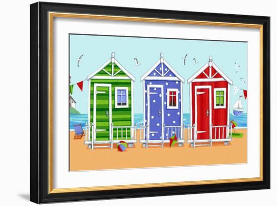 Beach Huts-Peter Adderley-Framed Art Print
