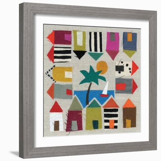 Beach Huts-Jenny Frean-Framed Giclee Print