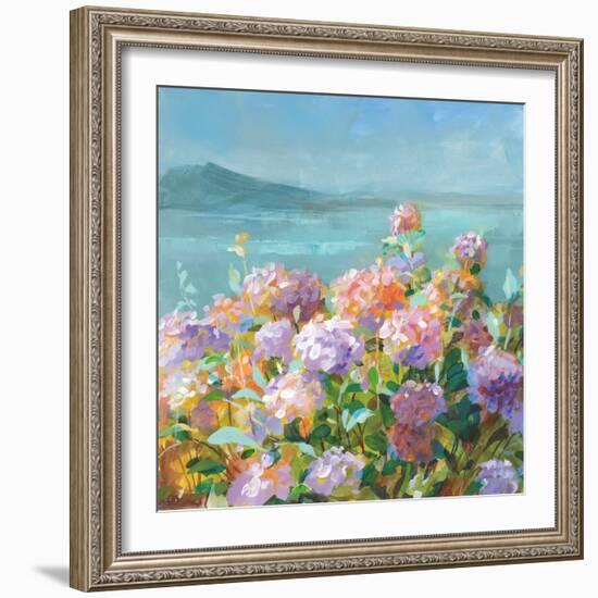 Beach Hydrangeas-Danhui Nai-Framed Art Print