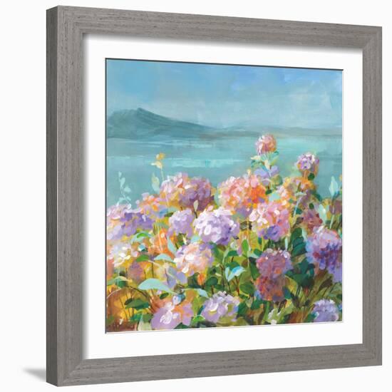 Beach Hydrangeas-Danhui Nai-Framed Art Print