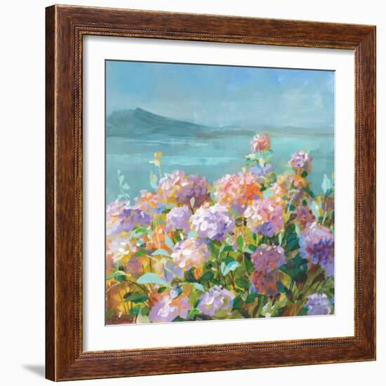 Beach Hydrangeas-Danhui Nai-Framed Art Print