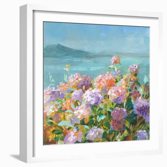 Beach Hydrangeas-Danhui Nai-Framed Art Print