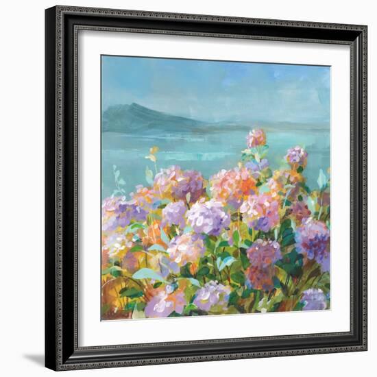 Beach Hydrangeas-Danhui Nai-Framed Art Print