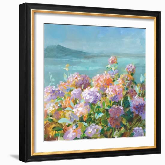 Beach Hydrangeas-Danhui Nai-Framed Art Print