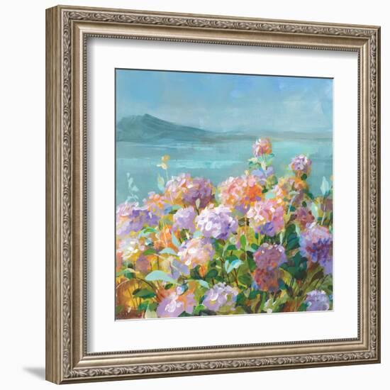 Beach Hydrangeas-Danhui Nai-Framed Art Print