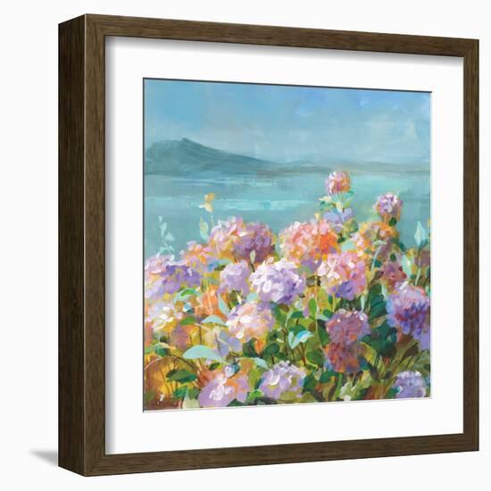 Beach Hydrangeas-Danhui Nai-Framed Art Print