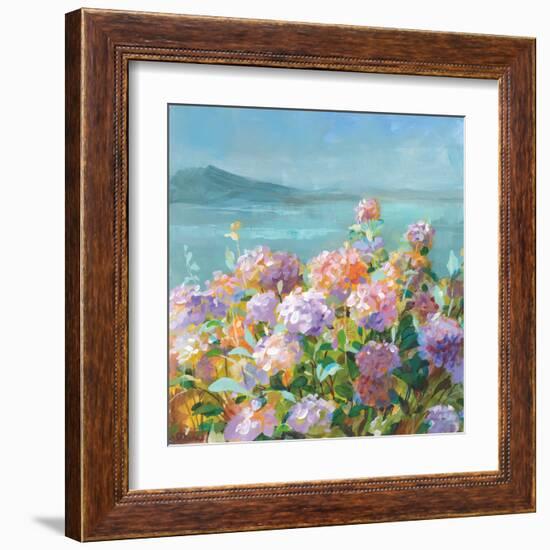 Beach Hydrangeas-Danhui Nai-Framed Art Print