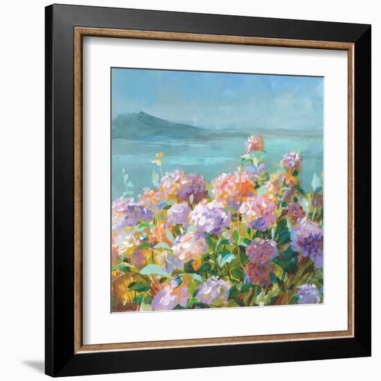 Beach Hydrangeas-Danhui Nai-Framed Art Print