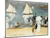 Beach in La Concha Bay in San Sebastián-Joaquín Sorolla y Bastida-Mounted Art Print