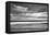Beach in Motion BW-Lee Peterson-Framed Stretched Canvas