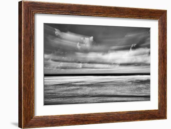 Beach in Motion BW-Lee Peterson-Framed Photo