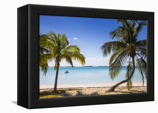 Beach in North of island, Hope Town, Elbow Cay, Abaco Islands, Bahamas, West Indies, Central Americ-Jane Sweeney-Framed Premier Image Canvas