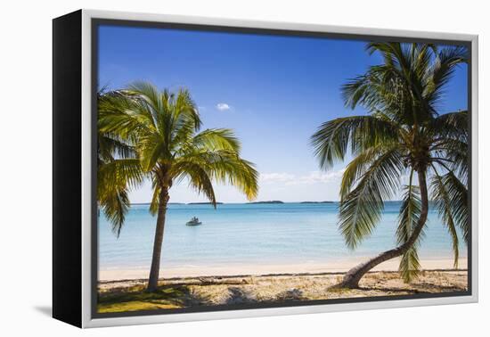 Beach in North of island, Hope Town, Elbow Cay, Abaco Islands, Bahamas, West Indies, Central Americ-Jane Sweeney-Framed Premier Image Canvas