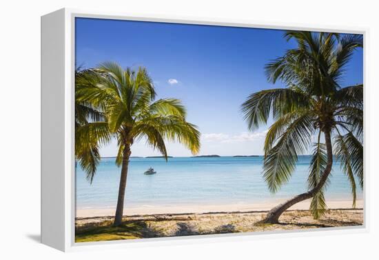 Beach in North of island, Hope Town, Elbow Cay, Abaco Islands, Bahamas, West Indies, Central Americ-Jane Sweeney-Framed Premier Image Canvas