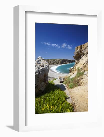 Beach in Rethymno, Crete, Greek Islands, Greece, Europe-Sakis Papadopoulos-Framed Photographic Print